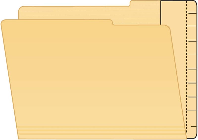 تابيز Tabbies Extenda-Folder Strips، تحويل مجلدات علامة التبويب العلوية إلى مجلدات ملفات علامة التبويب النهائية، مانيلا، امتداد علامة التبويب 3/4 بوصة، علامة تبويب نهاية كاملة، 100/صندوق (55992) - Image 1